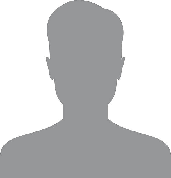 Male user icon isolated on a white background. Account avatar for web. User profile picture. Unknown male person silhouette